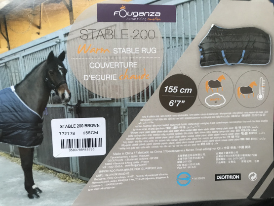 Couverture Fouganza Stable 200 marron 150g 155cm occasion