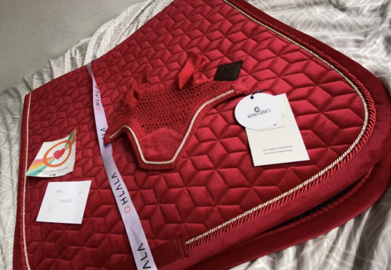 Tapis de selle Kentucky velvet rouge (cheval) occasion