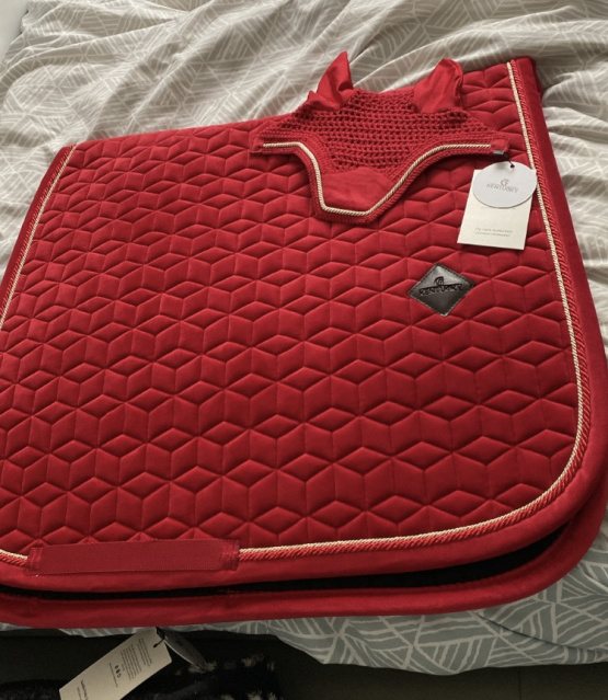 Tapis de selle Kentucky velvet rouge (cheval) occasion