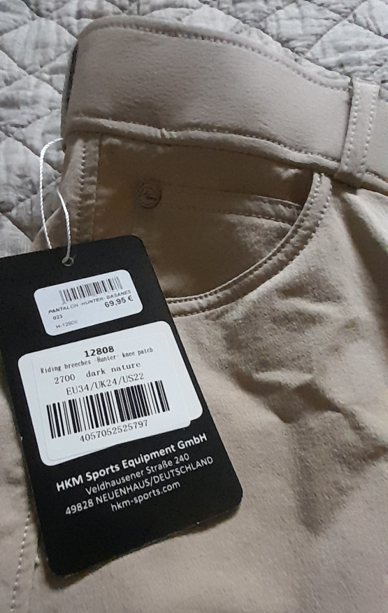Pantalon équitation HKM beige (34) neuf occasion