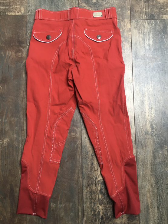 Pantalon Equithème rouge 10 ans occasion