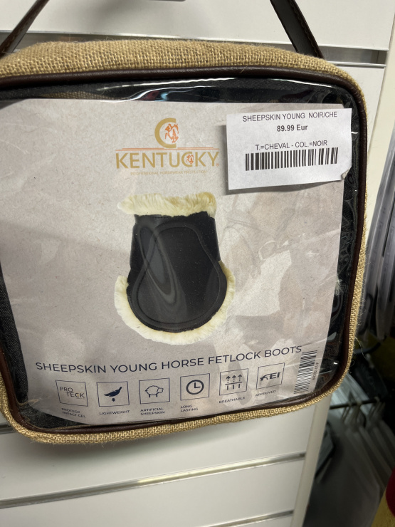 Protège boulets Kentucky mouton noir (cheval) neuf occasion