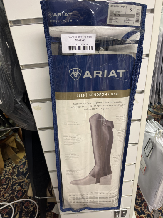 Chaps Ariat cuir noir (S) neuf occasion