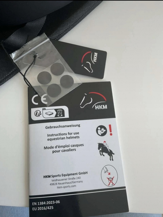 Casque équitation HKM noir (61-63) neuf occasion