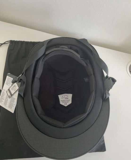 Casque équitation HKM noir (61-63) neuf occasion