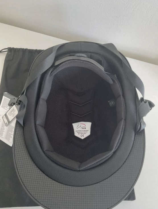Casque équitation HKM noir (61-63) neuf occasion