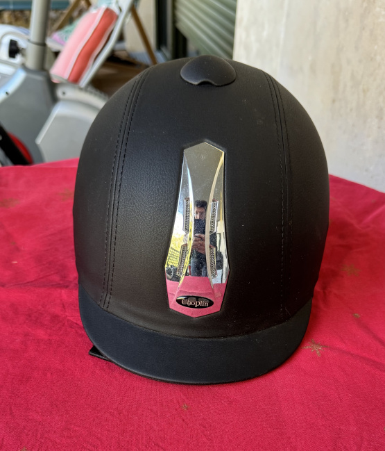 Bombe Choplin cuir noir (52-54) occasion