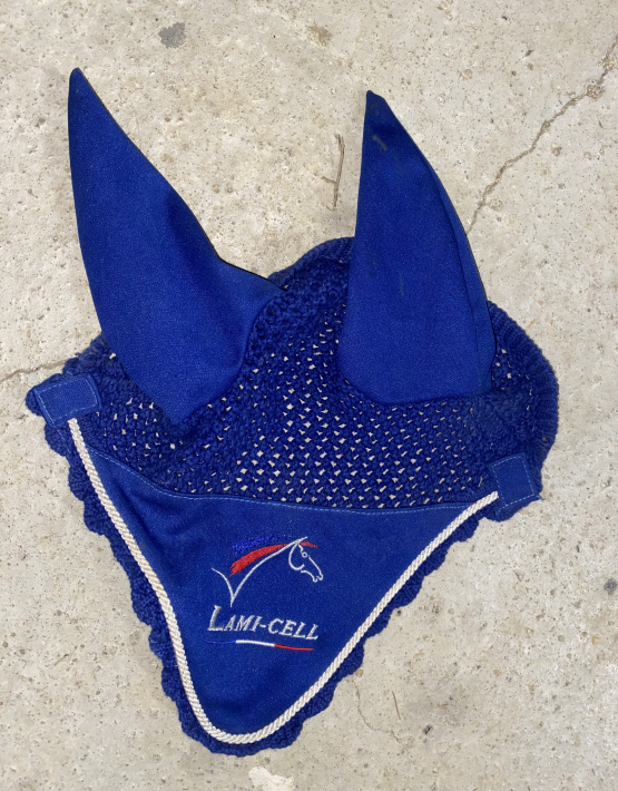 bonnet équitation court Lami-Cell bleu occasion