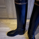 Bottes luxe sur-mesure cuir noir (43) occasion