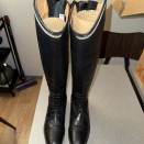 Bottes équitation HKM cuir noir (39) occasion