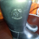 Bottes équitation Fouganza caoutchouc noir (25) occasion