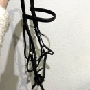 Filet / bridon cuir muserolle croisée (cheval) occasion