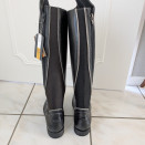 Bottes équitation Equitheme cuir noir (44) neuf occasion