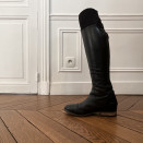 Bottes équitation Equithème Wavy noir sans lacet (37) occasion