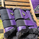 Lot Tapis de selle guêtres & bonnet violet Lemieux occasion