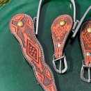 Eperons Lakota western inox lisse à molette avec lanière (neuf) occasion