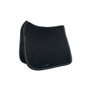 Tapis de selle surpiqué HKM noir doré (Poney) neuf occasion