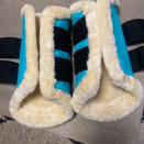 Guêtres HKM turquoise (poney) neuf occasion