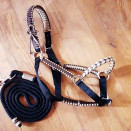 Licol et longe marron & noir (cheval) neuf occasion Licol et longe marron & noir (cheval) neuf occasion