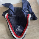 Bonnet A. Ledermann rouge & bleu (cheval) neuf occasion