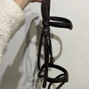 Filet / bridon cuir anatomique muserolle croisée (cheval) occasion