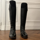Bottes équitation Equithème Wavy noir sans lacet (37) occasion