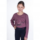 Tee shirt HKM manche longue alva print mauve (5 ans) neuf occasion