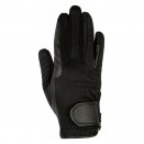 Gants HKM softshell noir (12 ans) neuf occasion