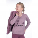 Tee shirt HKM manche longue alva print mauve (5 ans) neuf occasion