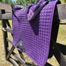 Lot Tapis de selle guêtres & bonnet violet Lemieux occasion