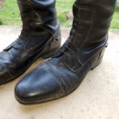 Bottes équitation cuir noir HKM(45) occasion
