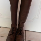Bottes équitation Equithème cuir marron (36) occasion