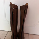 Bottes équitation Equithème cuir marron (36) occasion