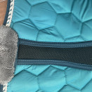 Tapis de selle & bonnet bleu turquoise (cob) occasion