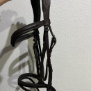 Filet / bridon cuir anatomique muserolle croisée (cheval) occasion
