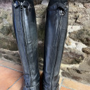 Bottes équitation Fellini cuir noir (38) occasion