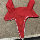 Bonnet équitation rouge (poney) neuf occasion