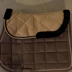 Tapis de selle & amortisseur Equithème marron occasion