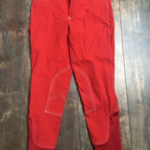 Pantalon Equithème rouge 10 ans occasion