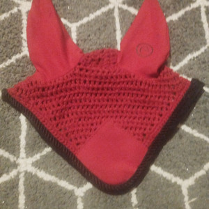 Bonnet Equitheme rouge (poney) occasion