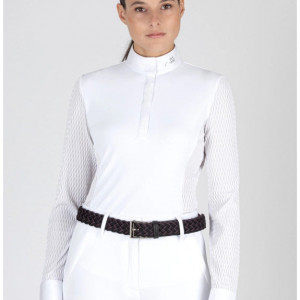 Polo concours Equiline Catic blanc (S) neuf occasion