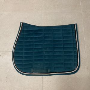 Tapis de selle Equithème vert sapin velour occasion