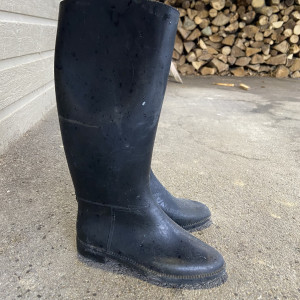 Bottes équitation Fouganza caoutchouc T35 occasion