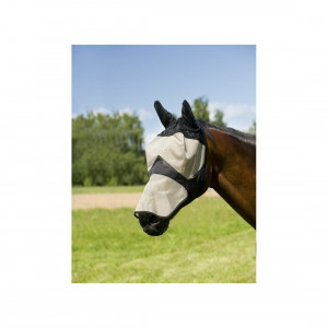 Masque anti-mouches Equithème filet épais beige (cheval) neuf occasion