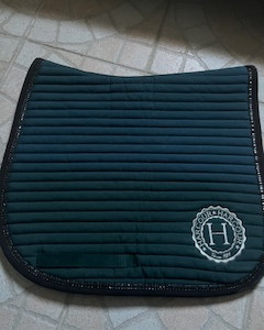 Tapis de selle Harcour vert sapin avec strass (cheval) occasion