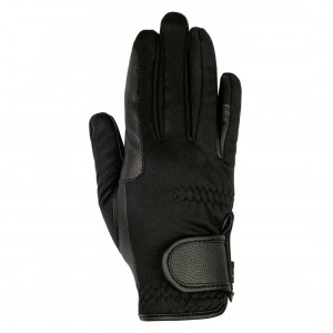 Gants HKM softshell noir (6 ans) neuf occasion