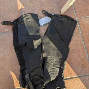 Chaps Equithème cuir noir (XS) occasion