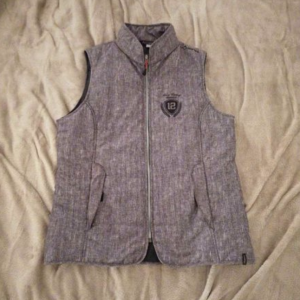 Doudoune sans manche Fouganza gris occasion