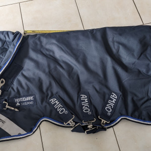 Couverture Horseware bleu cou amovible 80 cm (shetland) neuf occasion