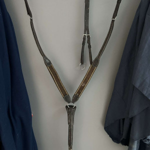 Collier de chasse & martingale marron (cheval) occasion